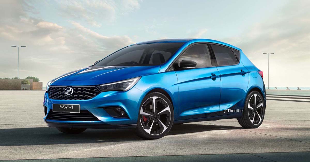 Perodua Myvi 大改款渲染图、会成为原厂首款 HEV 车款！