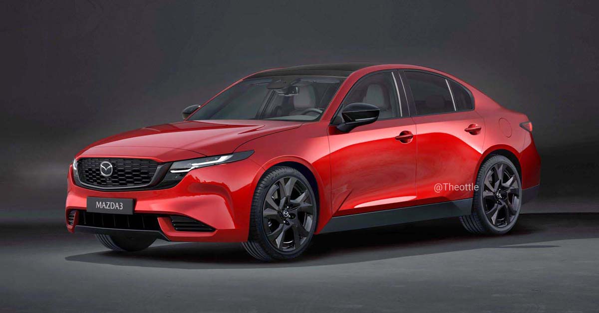 Mazda3 大改款渲染图、有望搭载全新Skyactiv-Z 引擎？